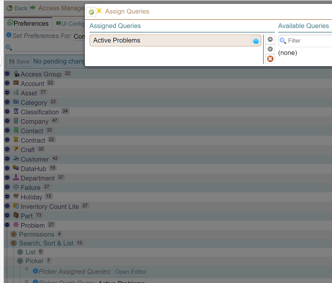 Forcing the Problem Picker Query Offline